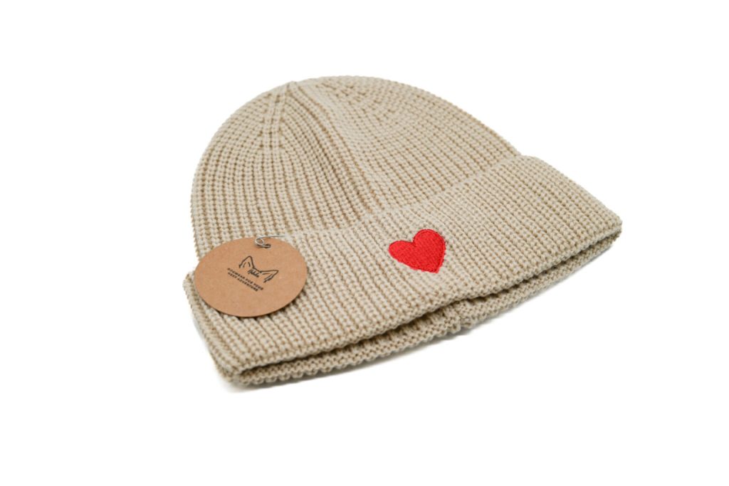 Strickmütze mit Herz